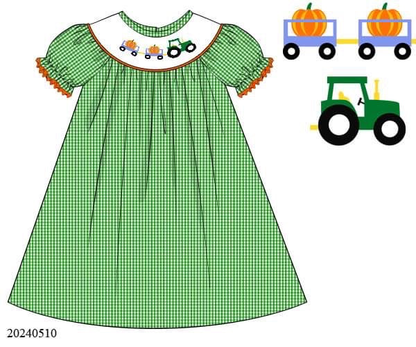 PREORDER Pumpkin Patch Smocked Dress