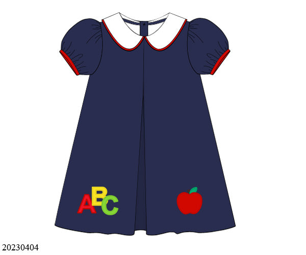 PREORDER A-Line ABC Appliqué Dress