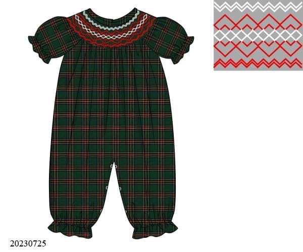 Preorder Holiday Smocked Long Romper