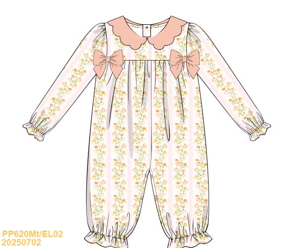 PREORDER Vine Pumpkin Bow Long Bubble