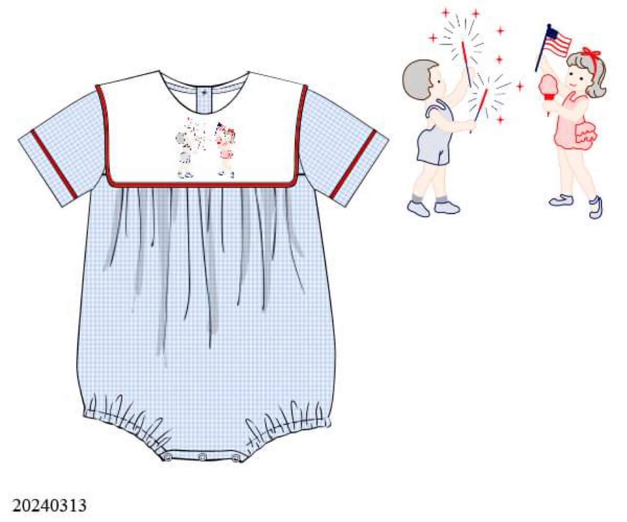 PREORDER Embroidered Sparkling Fun Boys Bubble