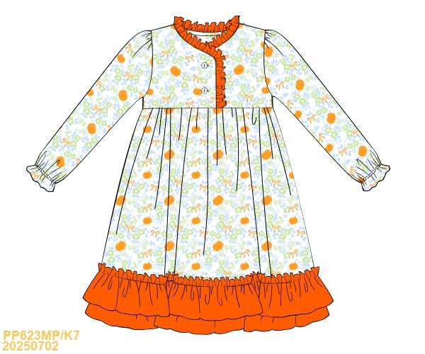 PREORDER Orange Pumpkin Sleep Gown