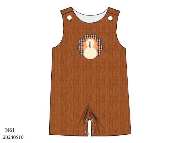 PREORDER Corduroy Turkey Boys Overall