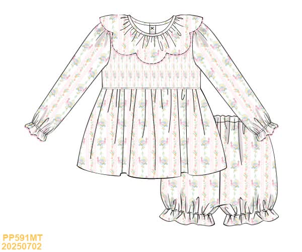 PREORDER Vine Turkey Bow Bloomer Set