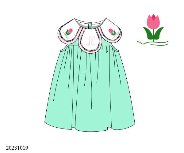 PREORDER Tulip Monogram Petal Dress