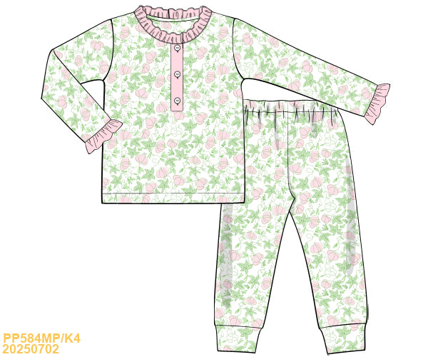 PREORDER Pink Pumpkin Pajama Set