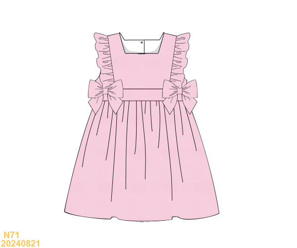 PREORDER Spring Pink Corduroy Dress
