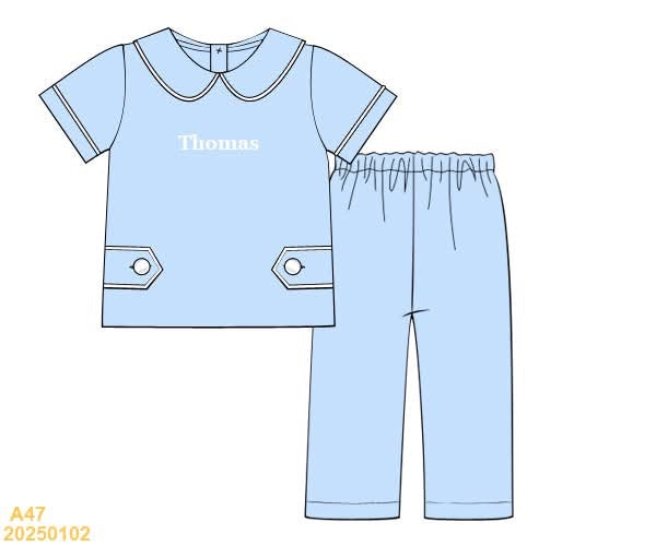 PREORDER Classic Boy Personalized Pants Set