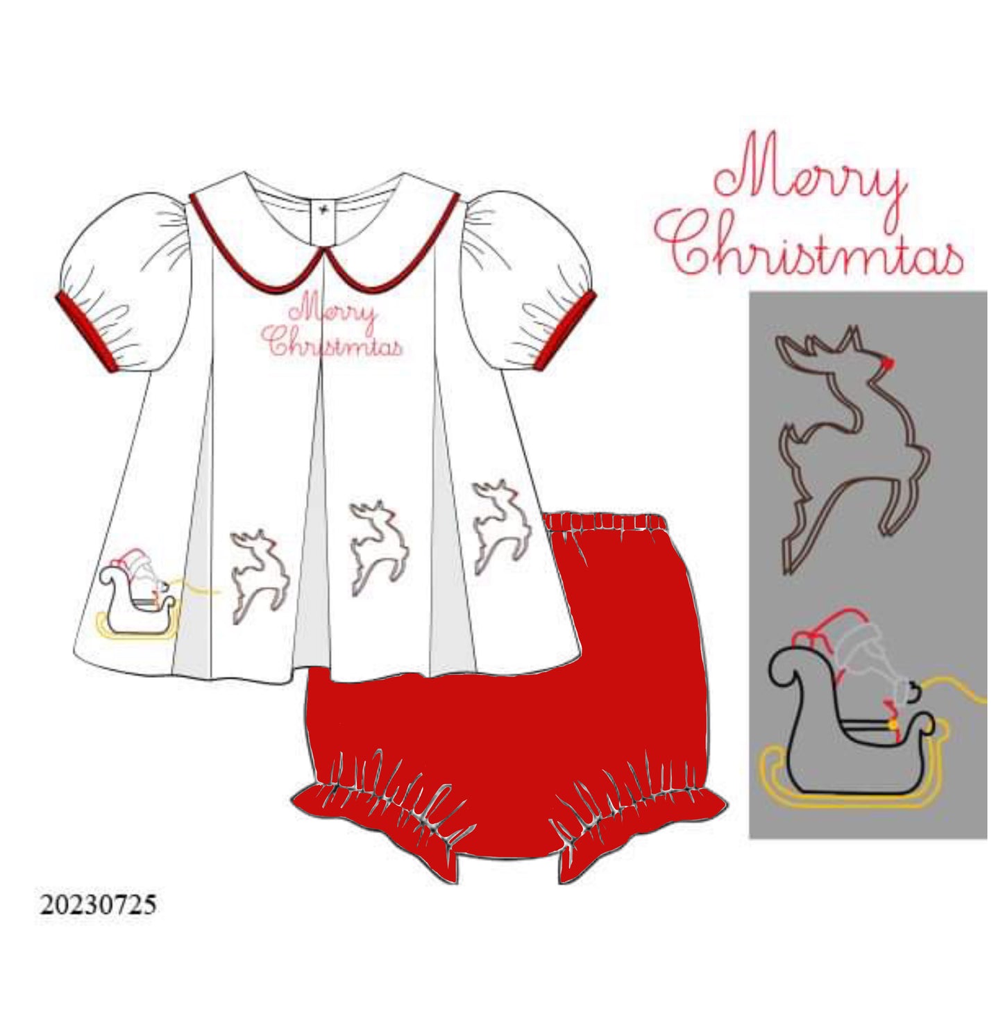 Preorder Merry Christmas Diaper Set