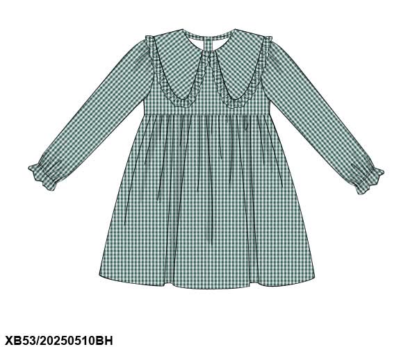 PREORDER Green Gingham Dress