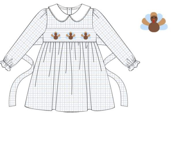 Preorder Plaid Turkey Tie Dress