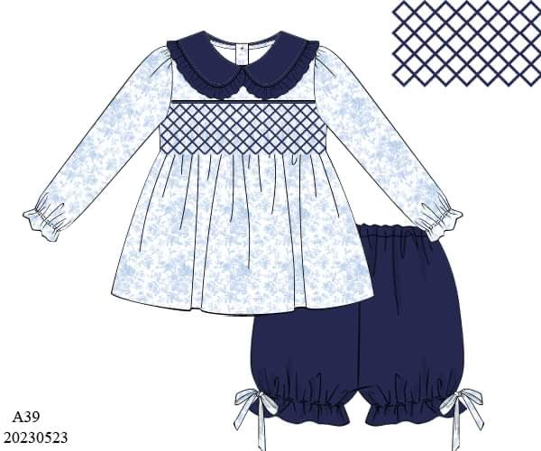Preorder Blue Floral Toile Collection Set