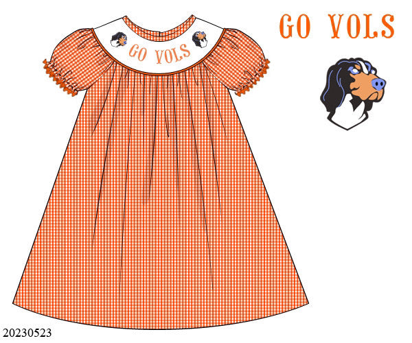 Preorder Volunteers Smocked Bishop Dress