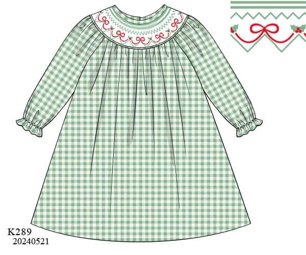 PREORDER Holly Gingham Ruffle Dress