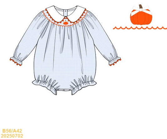 PREORDER Blue Gingham Pumpkin Bubble
