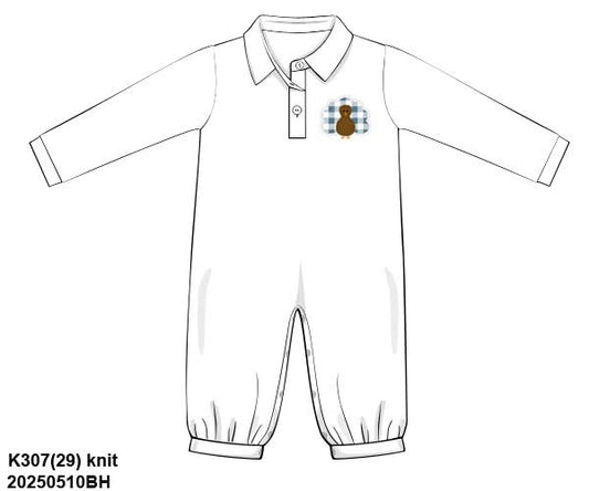 PREORDER Boys Turkey Long Romper