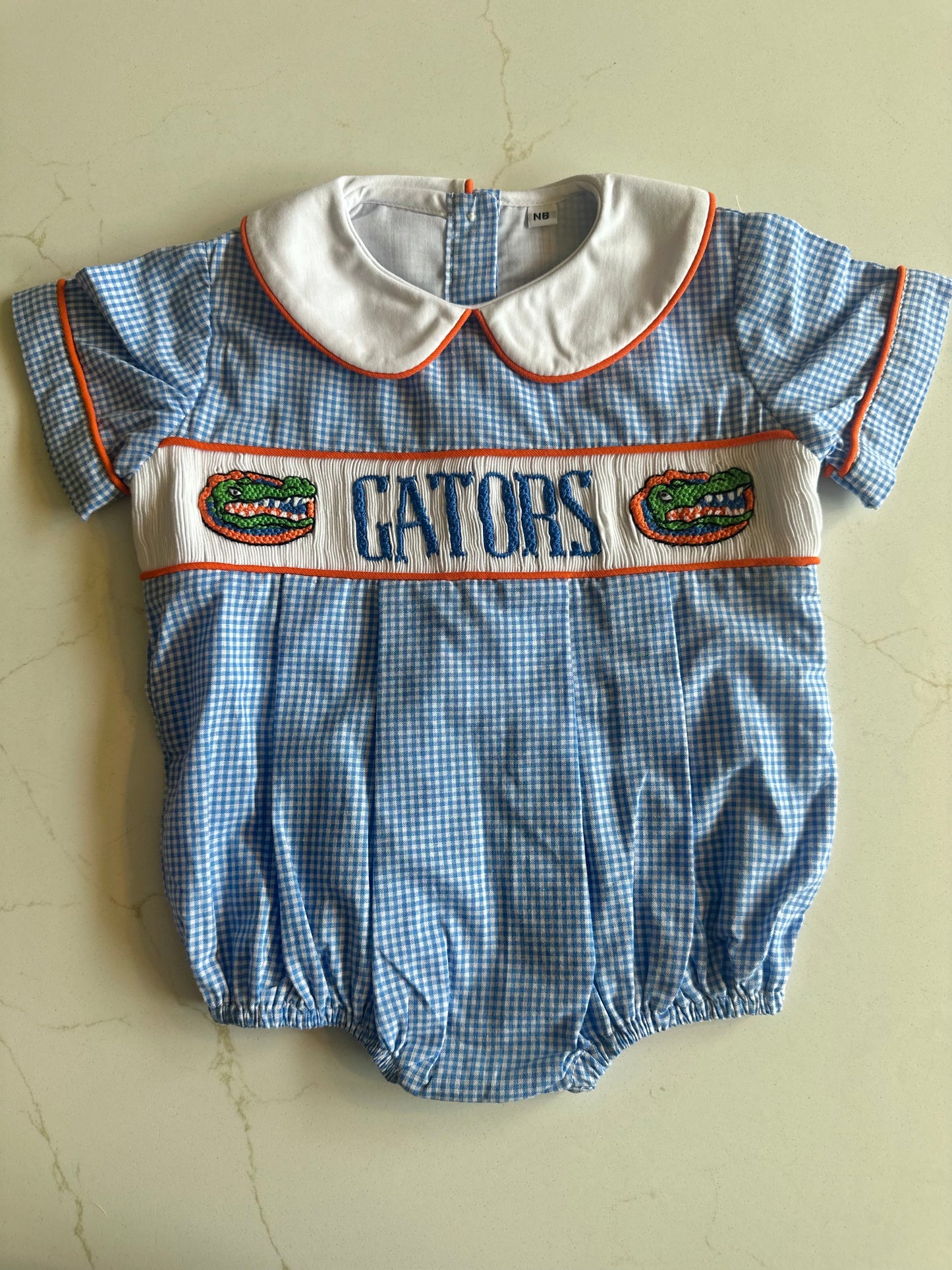 Preorder Gators Smocked Collared Bubble