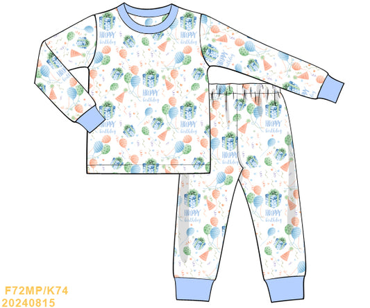 PREORDER Boys Birthday Pajama Set