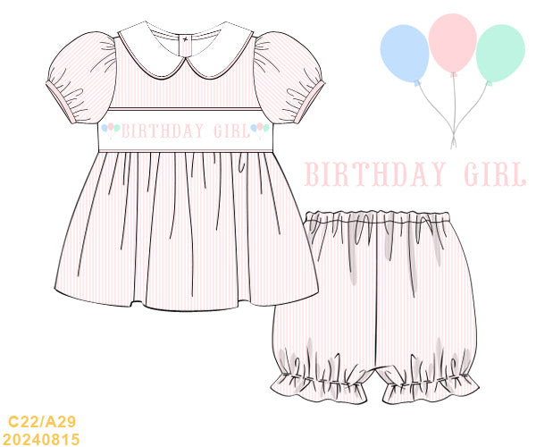 PREORDER Birthday Girl Bloomer Set