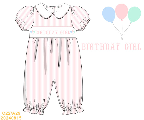 PREORDER Birthday Girl Long Romper