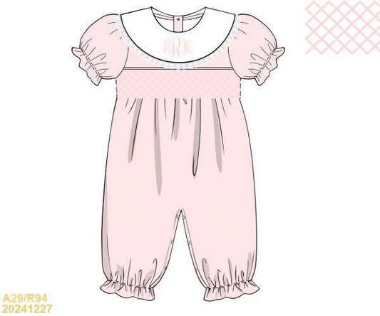 PREORDER Classic Pink Monogrammed Long Bubble