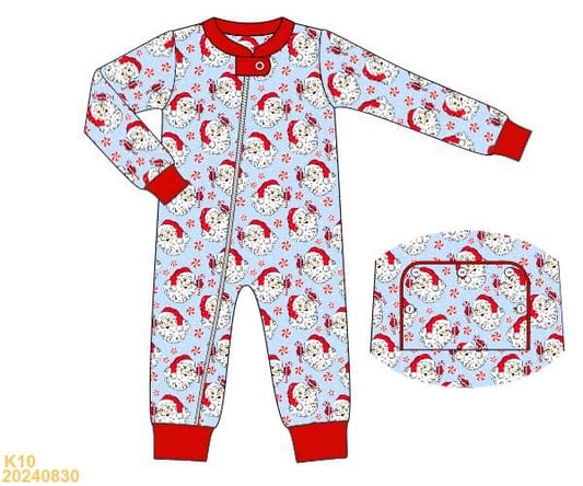 PREORDER Boys Vintage Santa Pajama Sleeper