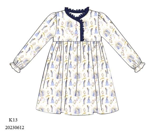 Preorder Girls Ruffle Nativity Nightgown – Ann Marie Smocked