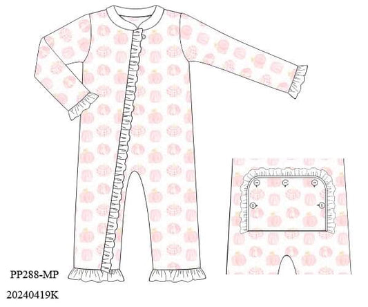 PREORDER Pink Gingham Pumpkin Sleeper