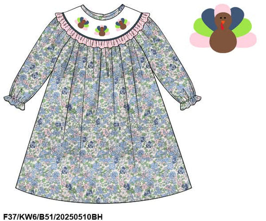 PREORDER Smocked Turkey Dress