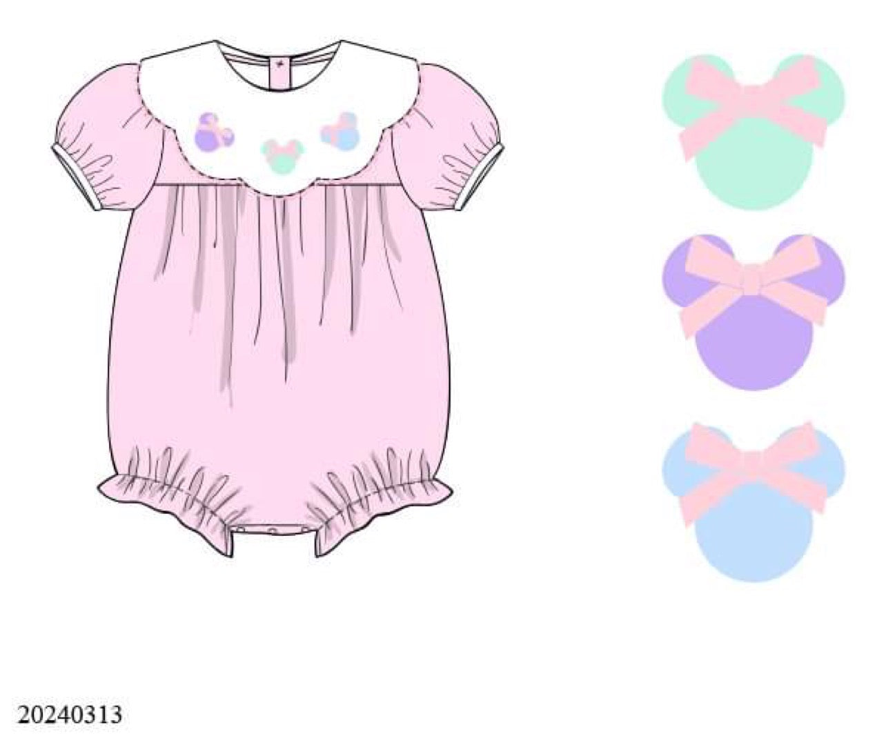 PREORDER Mouse Ears Pastel Pink Bubble