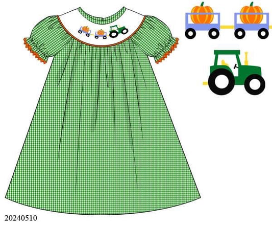 PREORDER Pumpkin Patch Smocked Dress