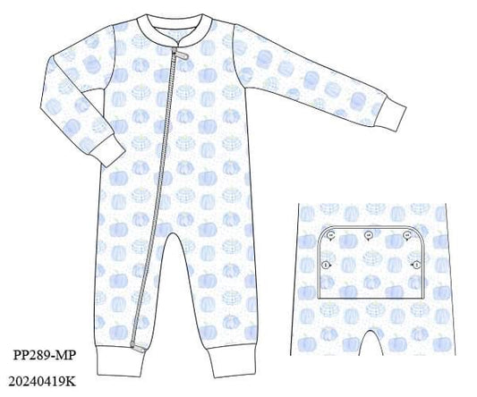 PREORDER Blue Gingham Pumpkin Sleeper