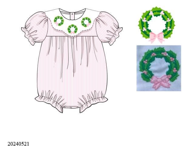 PREORDER Pink Wreath Collar Bubble