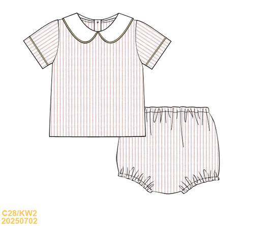 PREORDER Boys Pinstripe Diaper Set