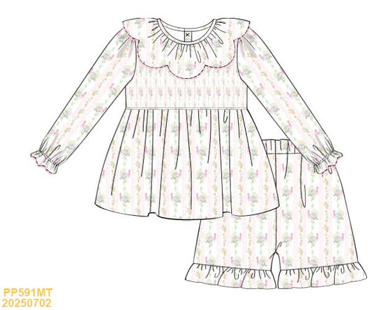 PREORDER Vine Turkey Bow Short Set
