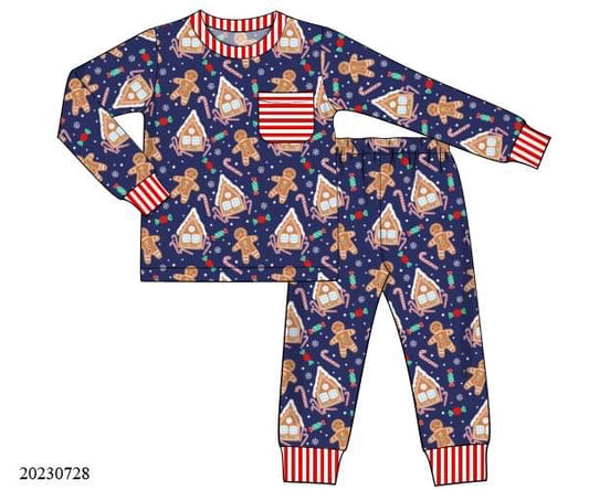 Preorder Boys Gingerbread Village Pajama Set