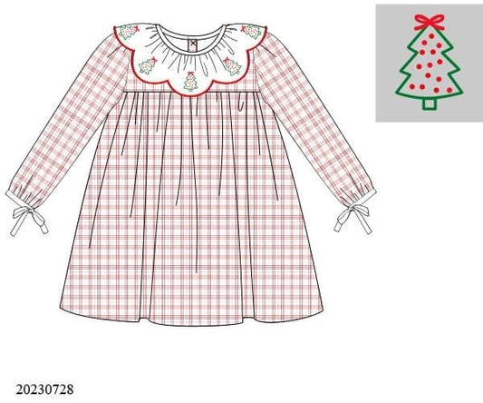 Preorder Windowpane Christmas Tree Dress