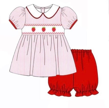 PREORDER Strawberry Pickin Bloomer Set