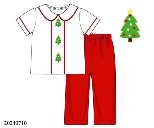 PREORDER Red Row Christmas Boys Pants Set