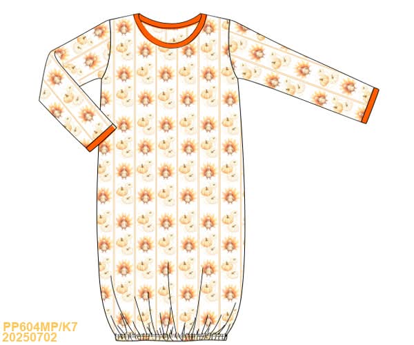PREORDER Boy Turkey Newborn Sleeper Gown