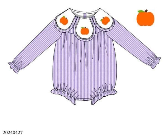 PREORDER Lavendar Pinstripe Pumpkin Bubble