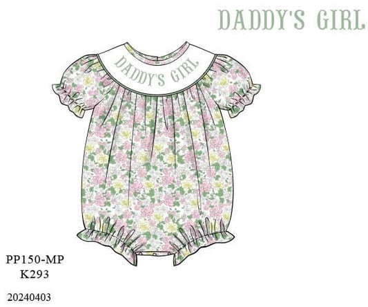 PREORDER Daddy’s Girl Smocked Bubble