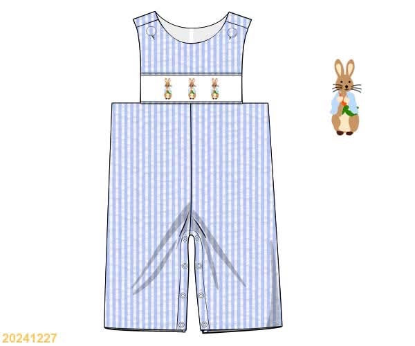 PREORDER Smocked Rabbit Boy Longall