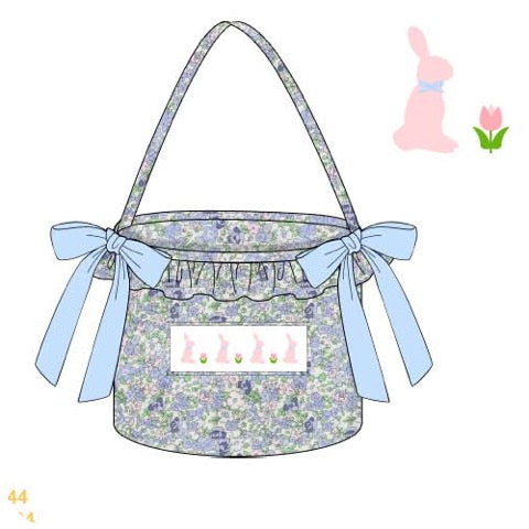 PREORDER Girls Bunny Smocked Bow Bucket