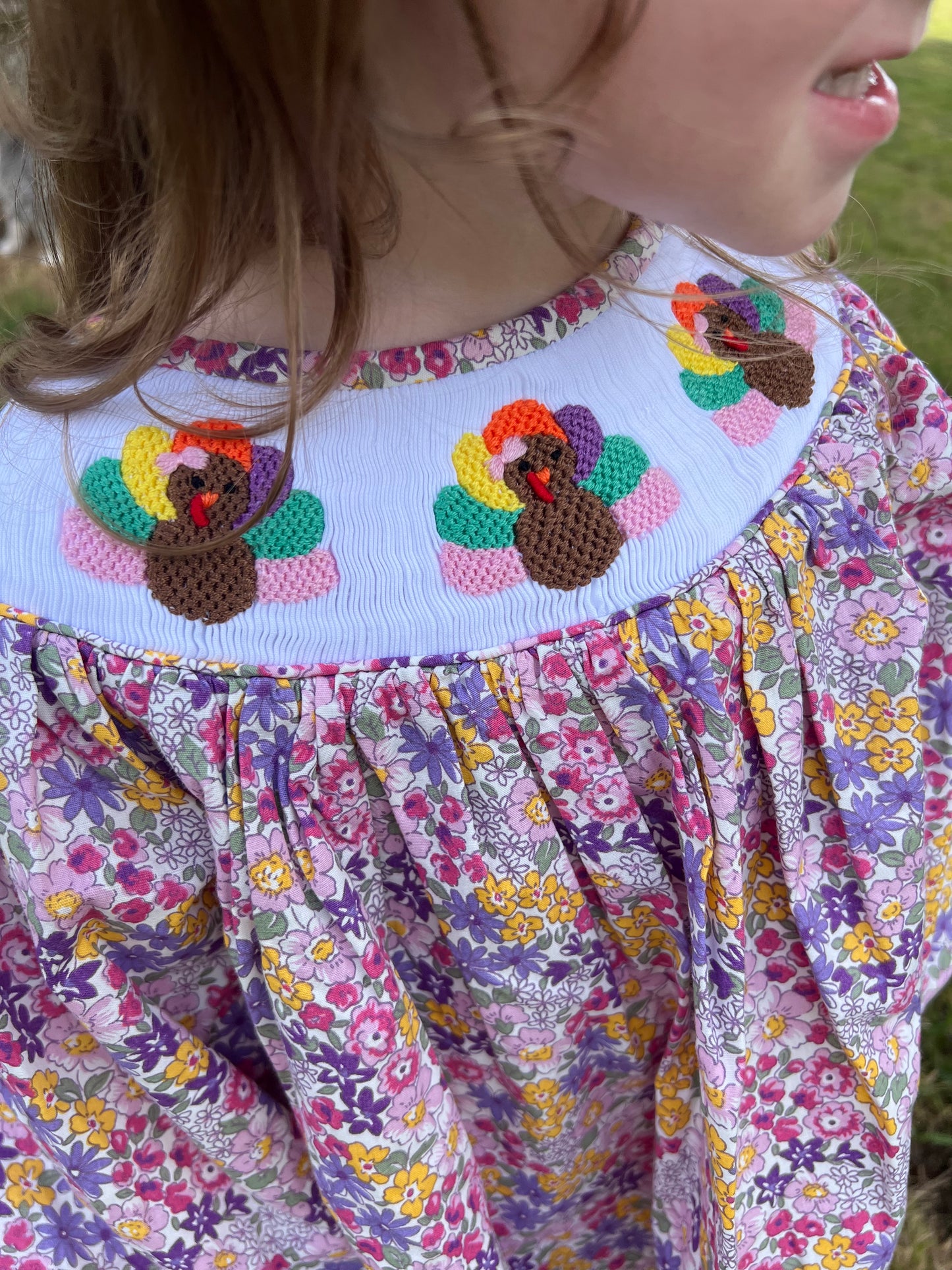 PREORDER Floral Turkey Diaper Set