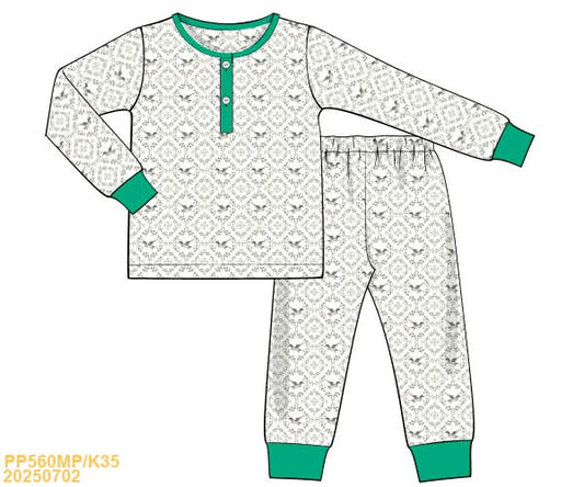 PREORDER Boy Mallard Pumpkin Pajama Set