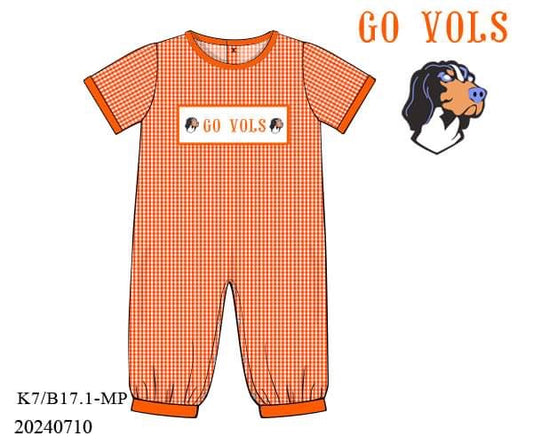 PREORDER Volunteers Smocked Long Romper