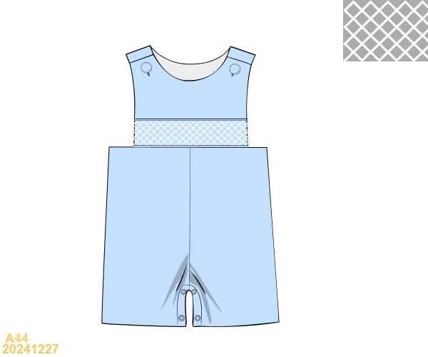 PREORDER Smocked Boy Shortall