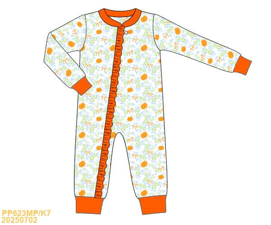PREORDER Orange Pumpkin Newborn Sleeper