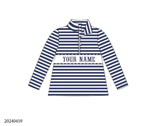 PREORDER Personalized Pinstripe Pullover